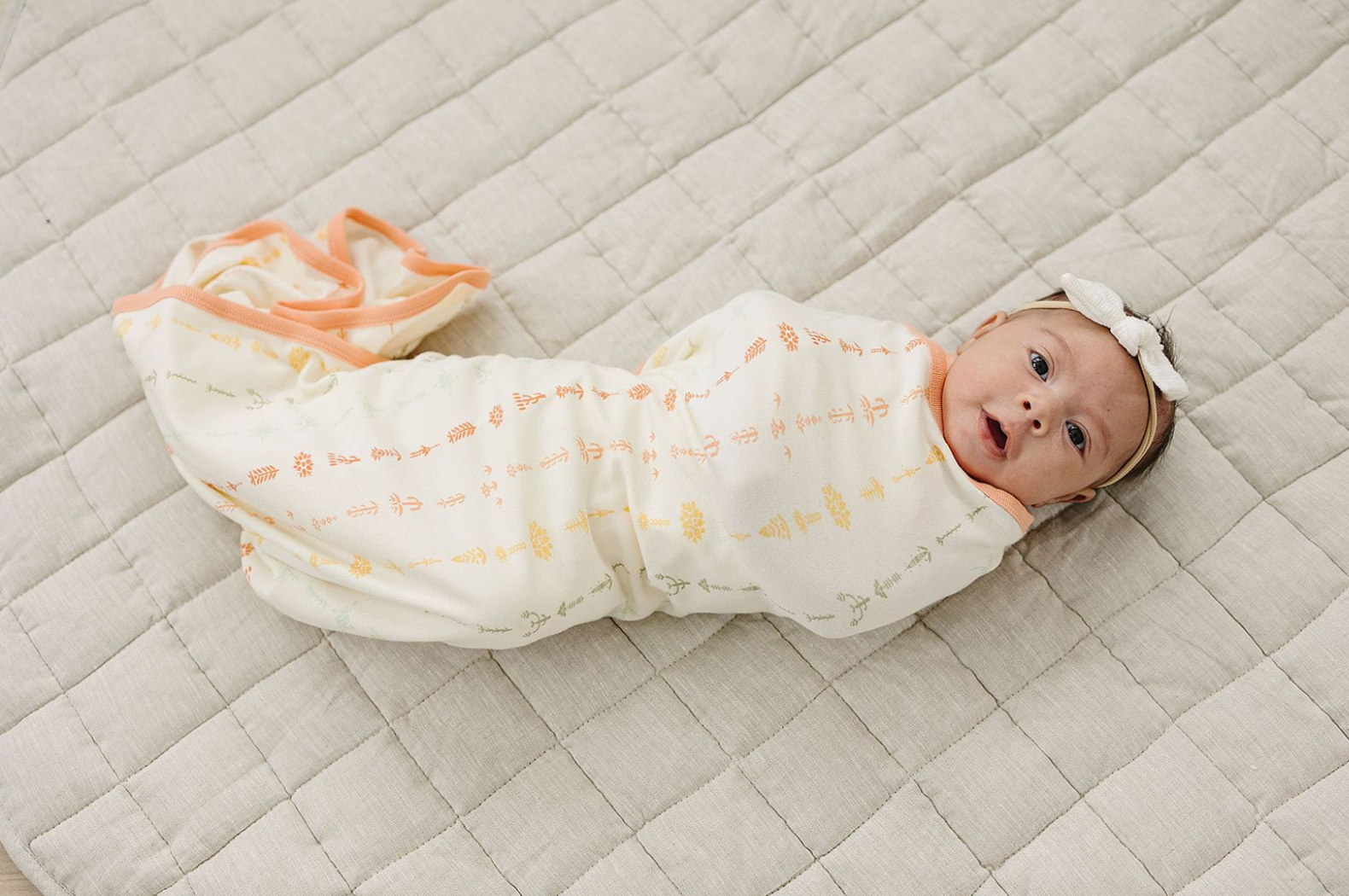 GOTS Certified Organic Cotton Blanket - Boho Floral