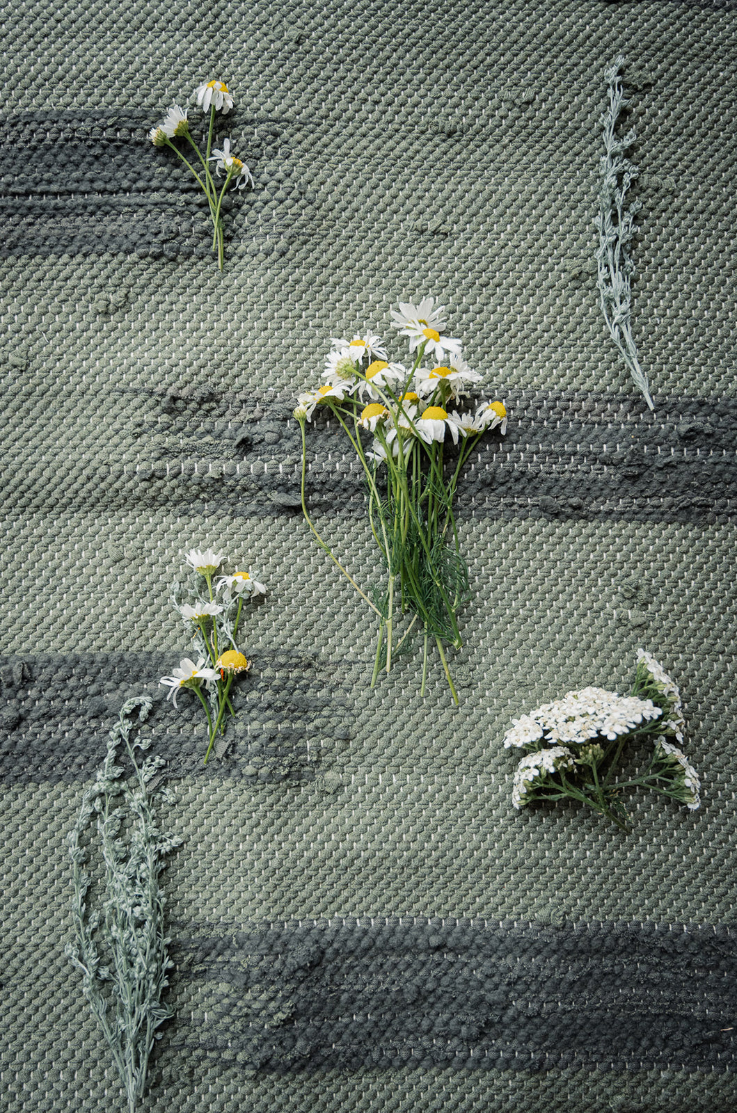 piseth handwoven rug - green tones