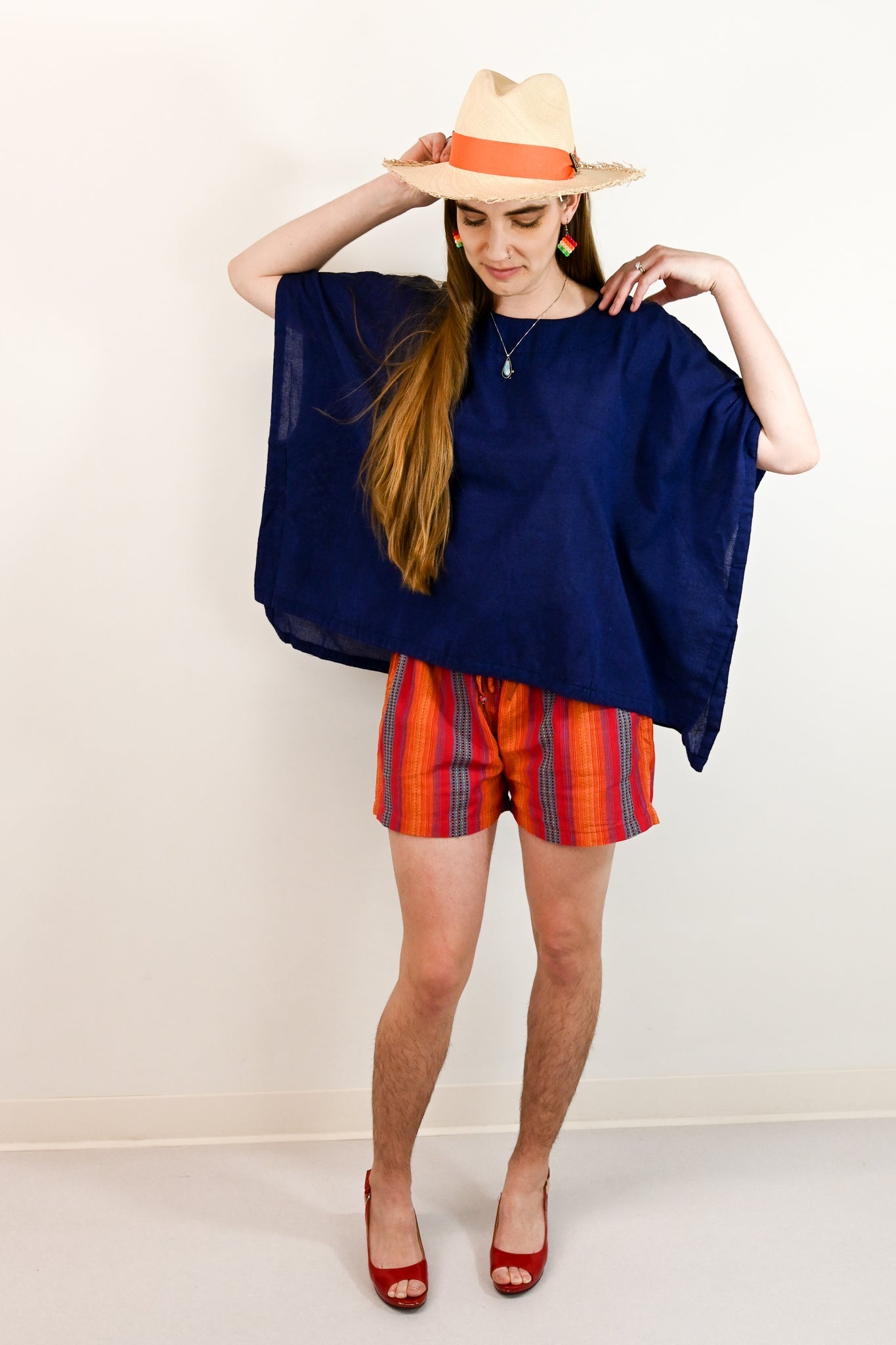 handwoven solid cotton boxy top