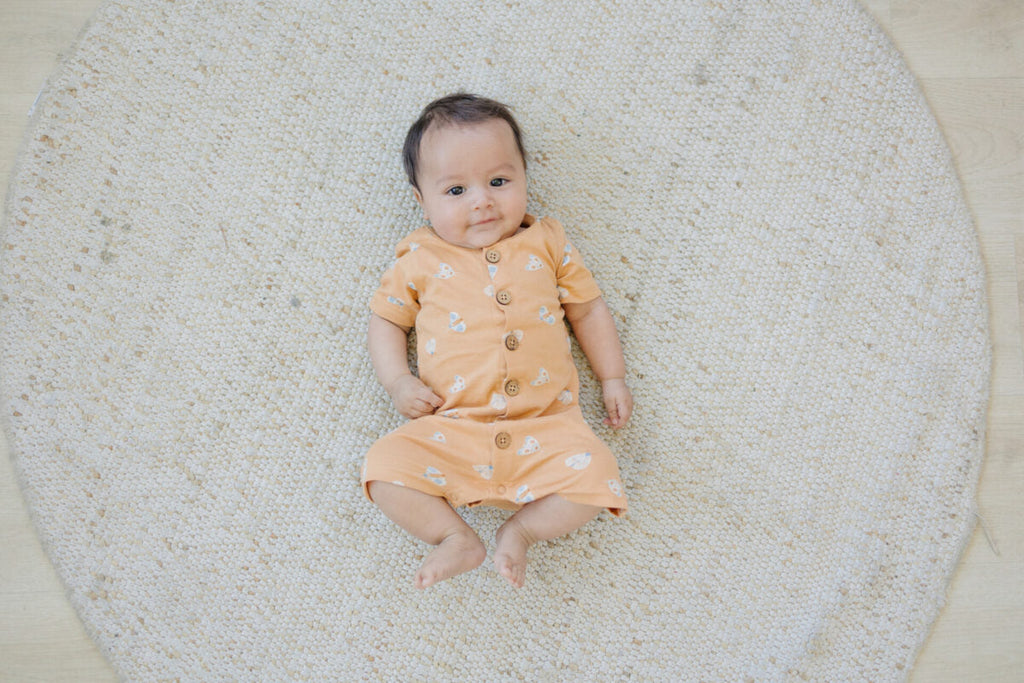 GOTS Certified Organic Cotton Short Sleeve Romper - Magical Moth