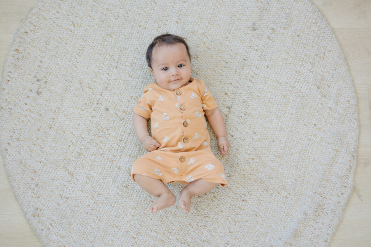 GOTS Certified Organic Cotton Short Sleeve Romper - Magical Moth