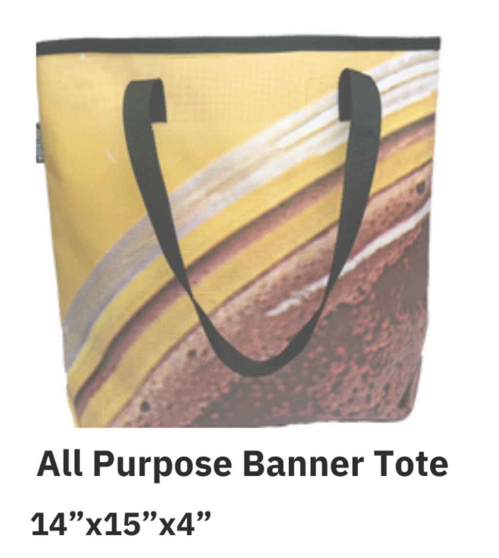 Repurposed All Purpose Banner Tote - Mesh