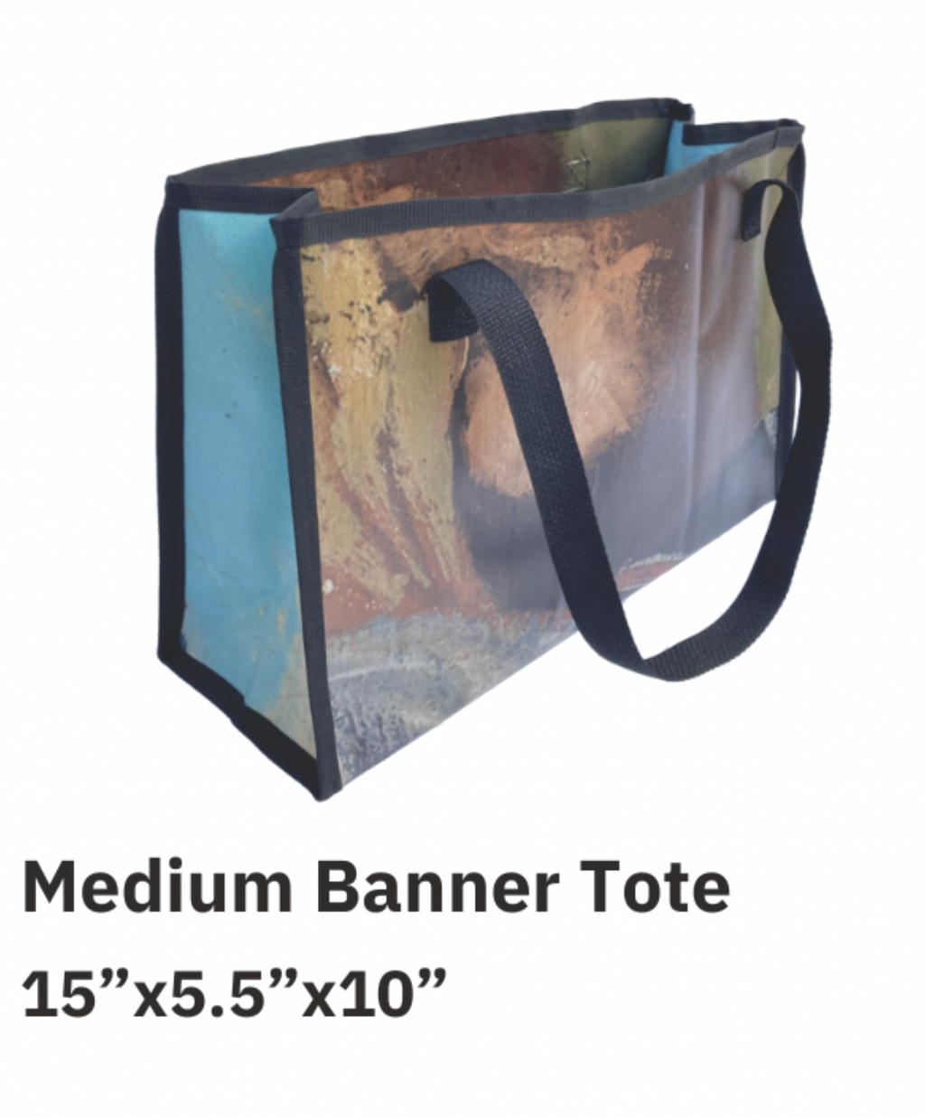 Repurposed Medium Banner Tote - Vinyl