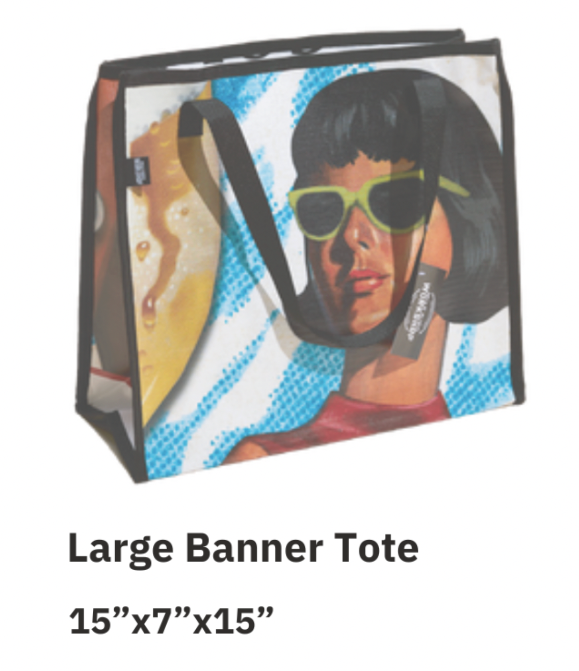 Repurposed Large Banner Tote - Fabric