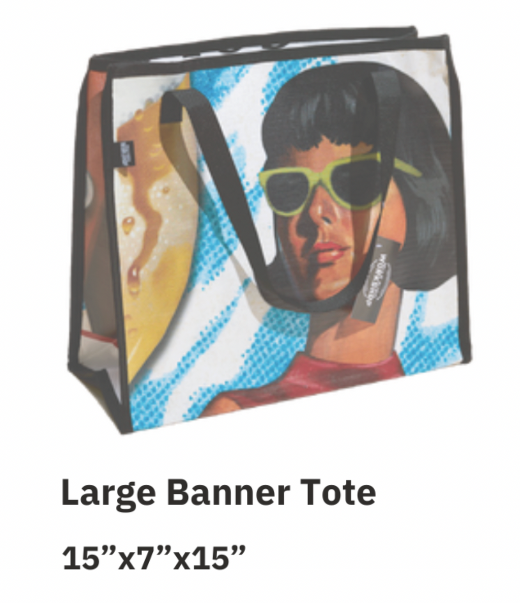 Repurposed Large Banner Tote - Mesh