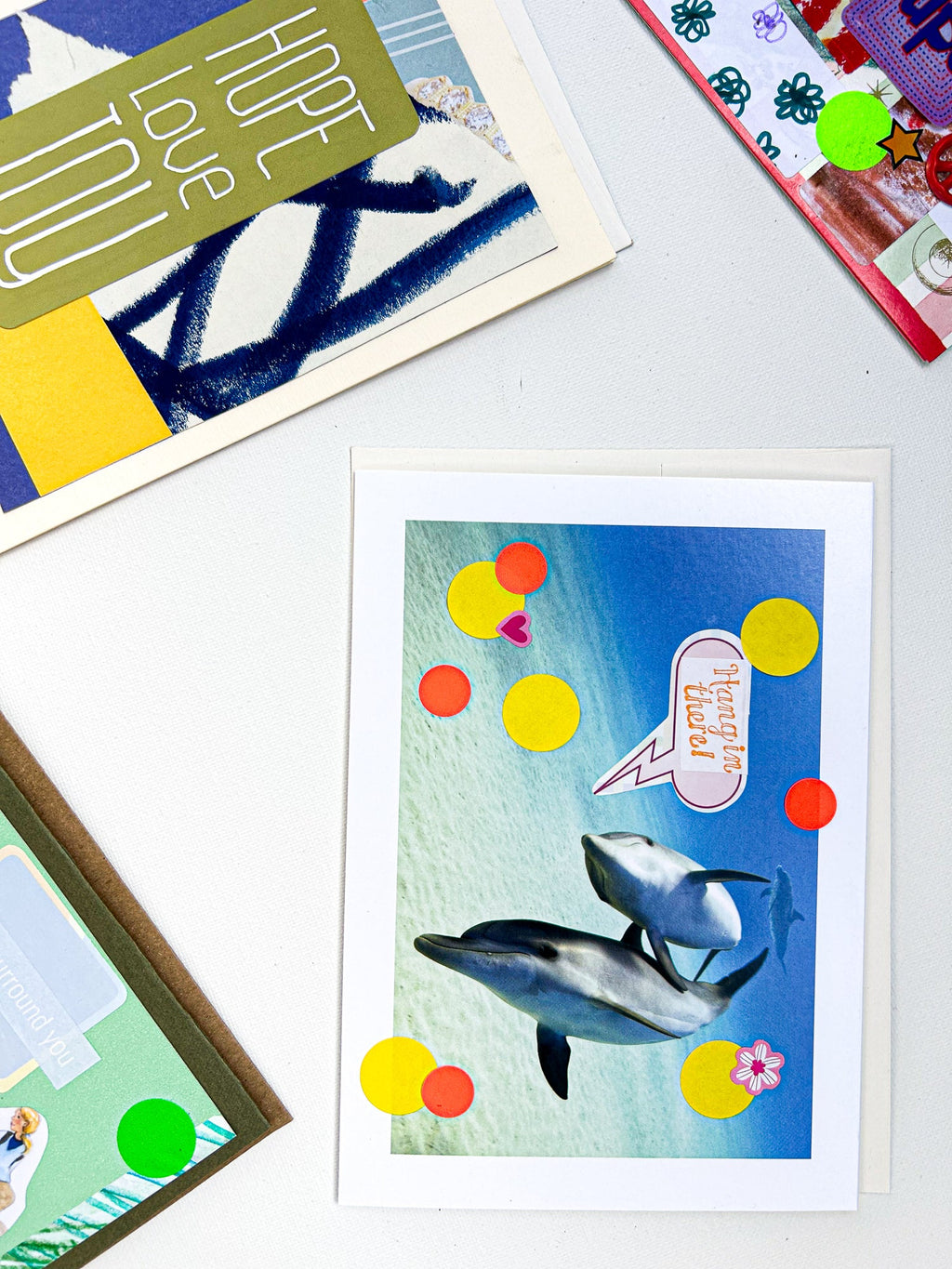 Pep Talk Upcycled Collage Cards by Constance Wilde