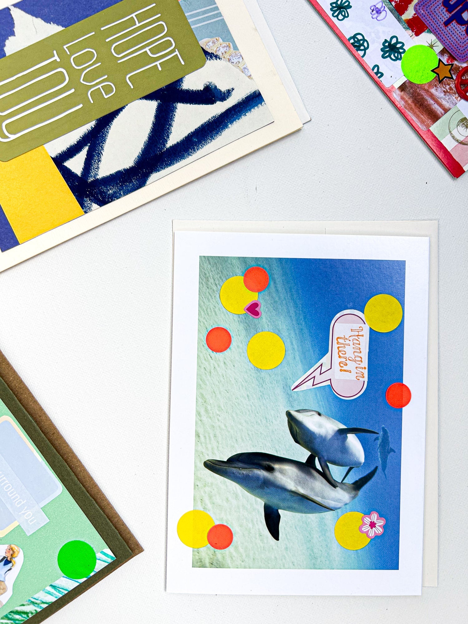 Pep Talk Upcycled Collage Cards by Constance Wilde