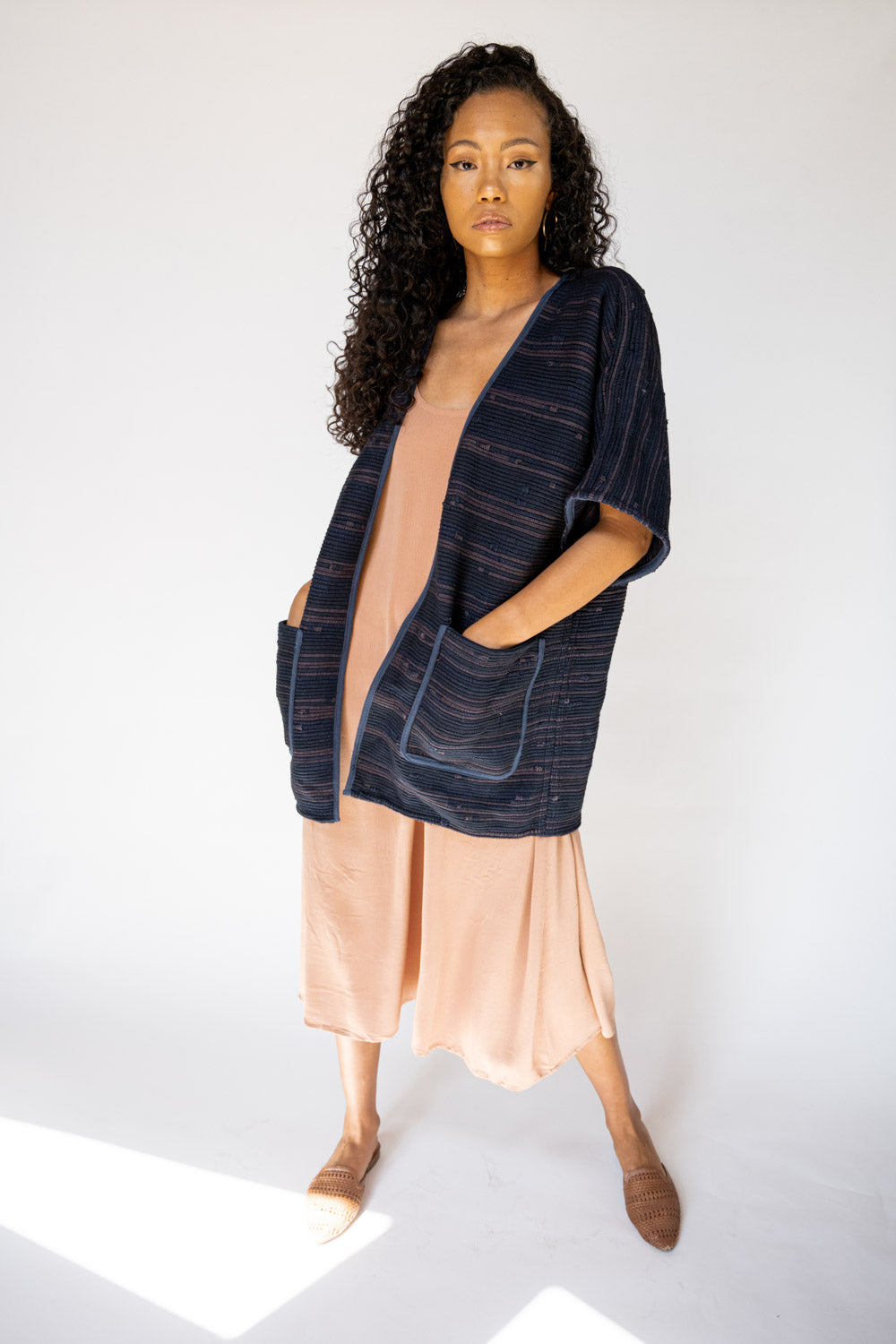 makara handwoven long jacket