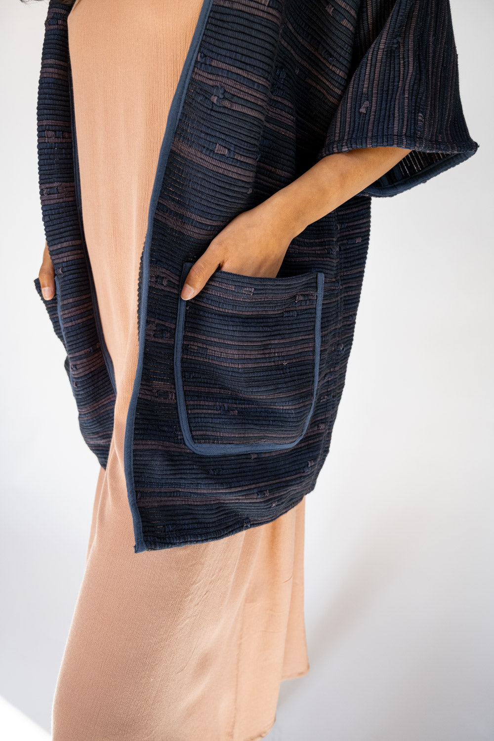 makara handwoven long jacket