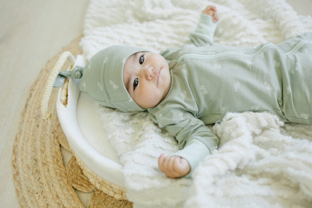 GOTS Certified Organic Cotton Zippy Footed - Freshwater Snail