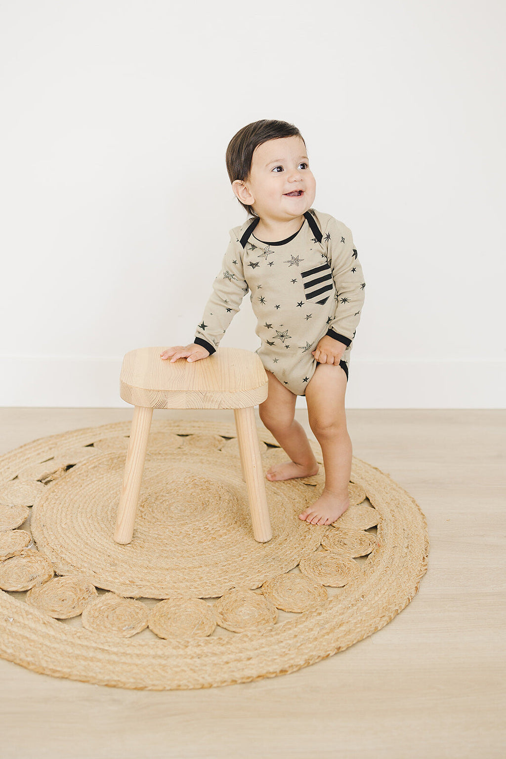 Organic Cotton Long Sleeve Bodysuit - Cosmic Star