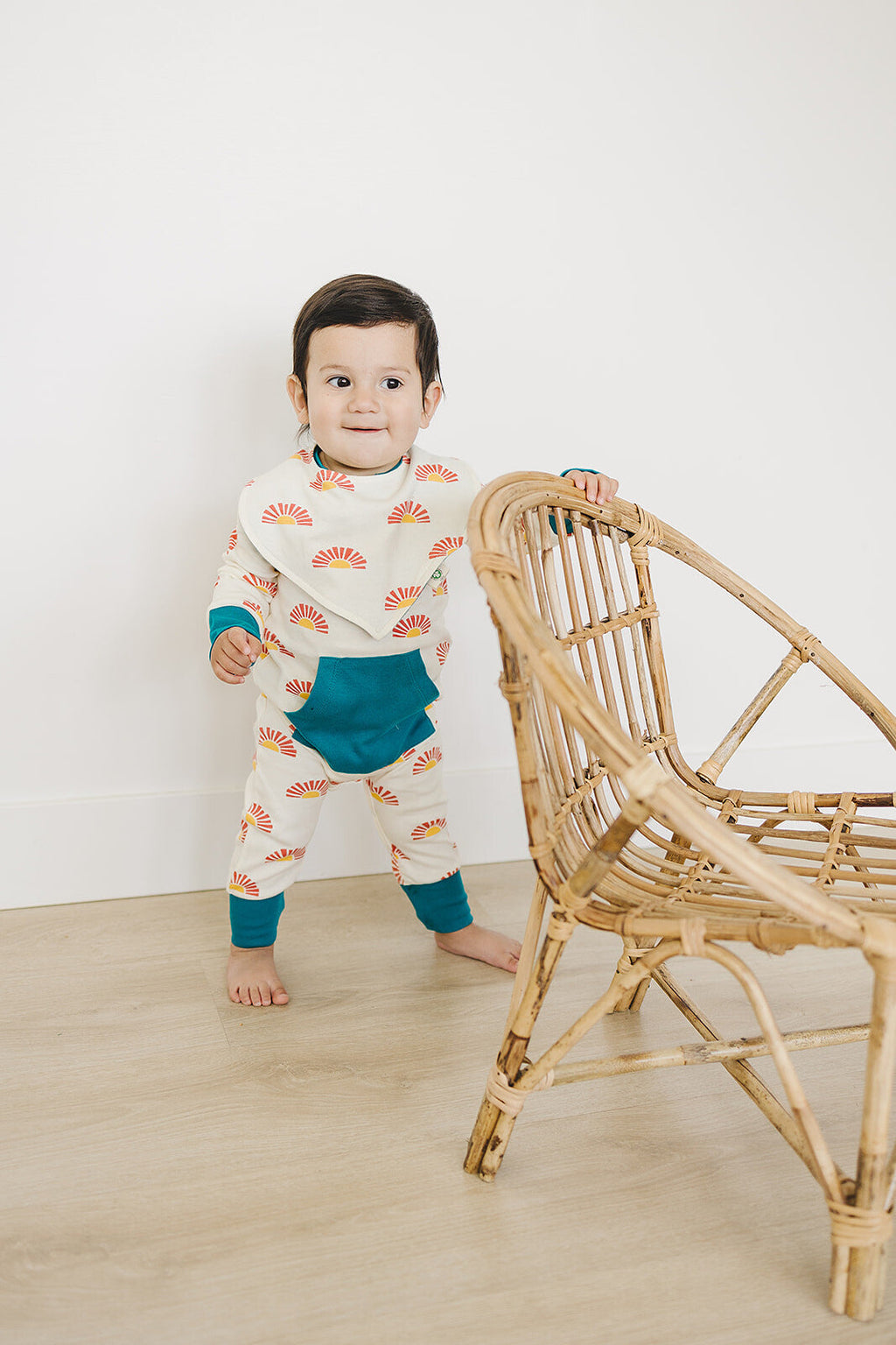 GOTS Certified Organic Cotton Playsuit - Sunrise