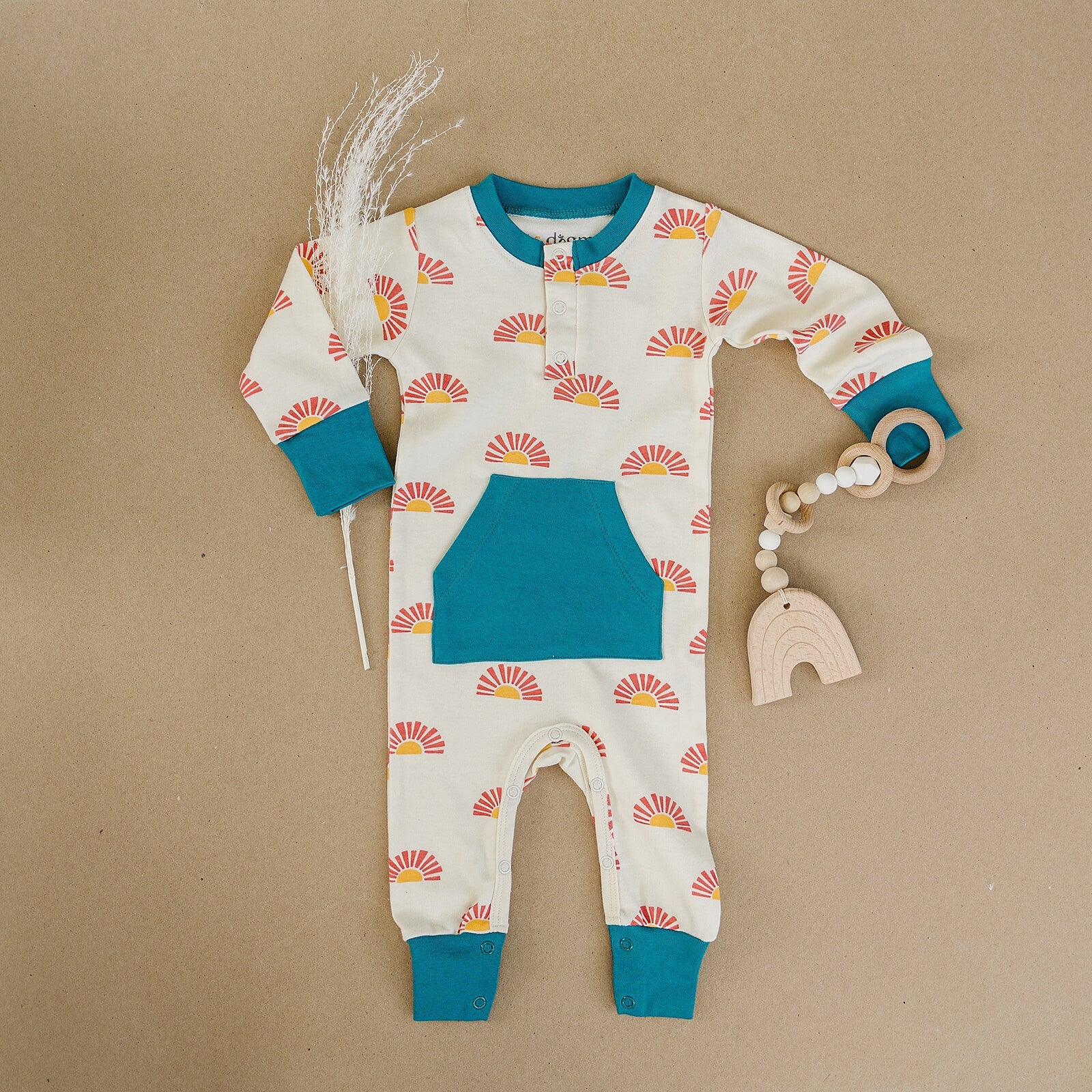 GOTS Certified Organic Cotton Playsuit - Sunrise