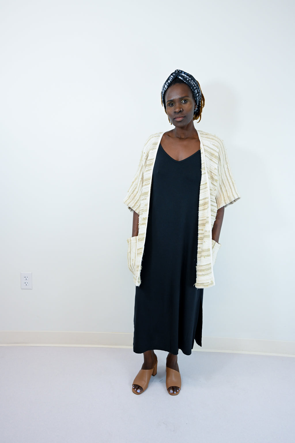 makara handwoven long jacket
