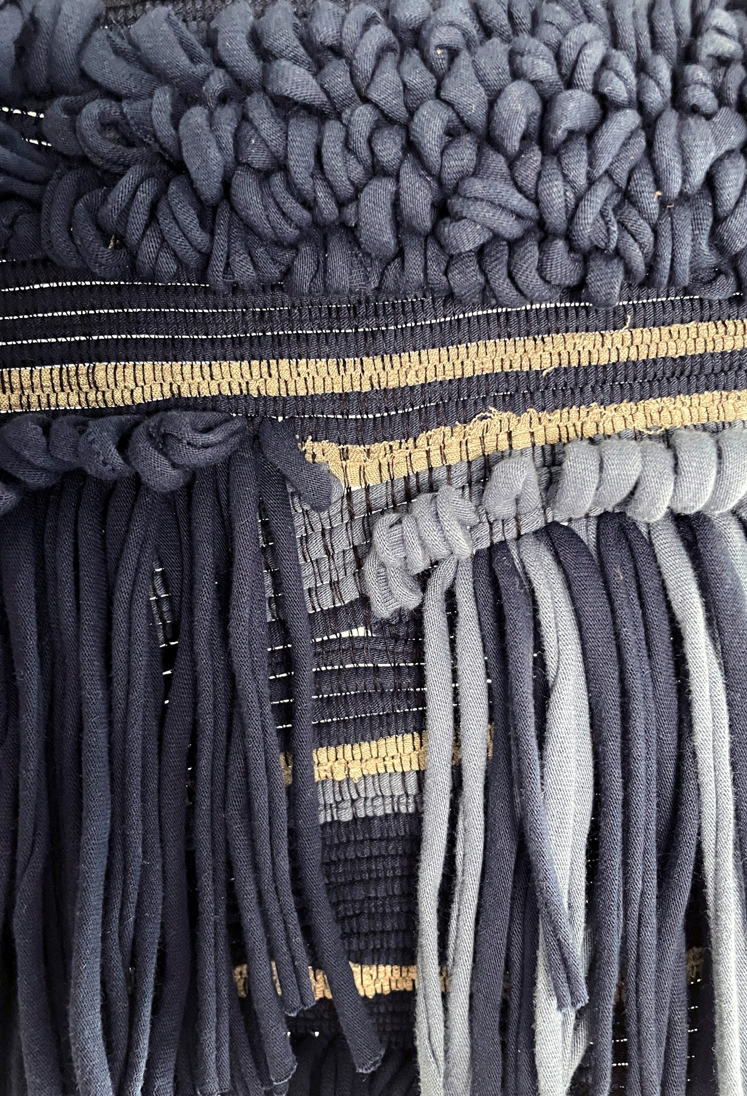 chunky handwoven wall hanging - 12X11"