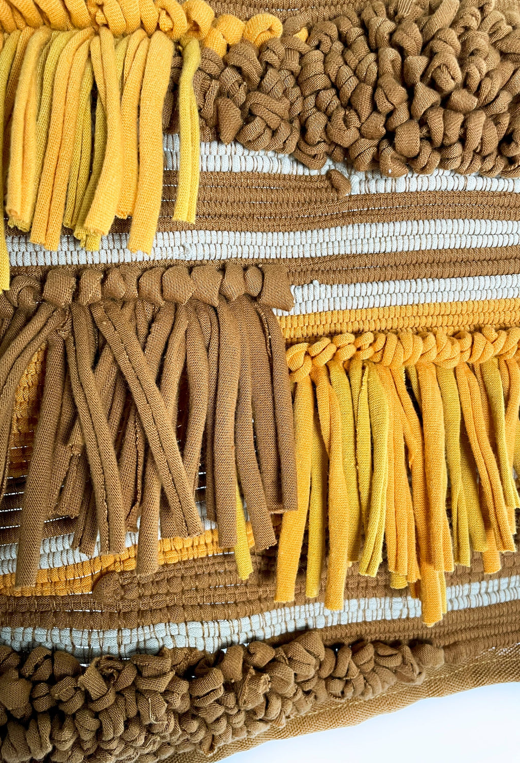 chunky handwoven wall hanging - 12X11"