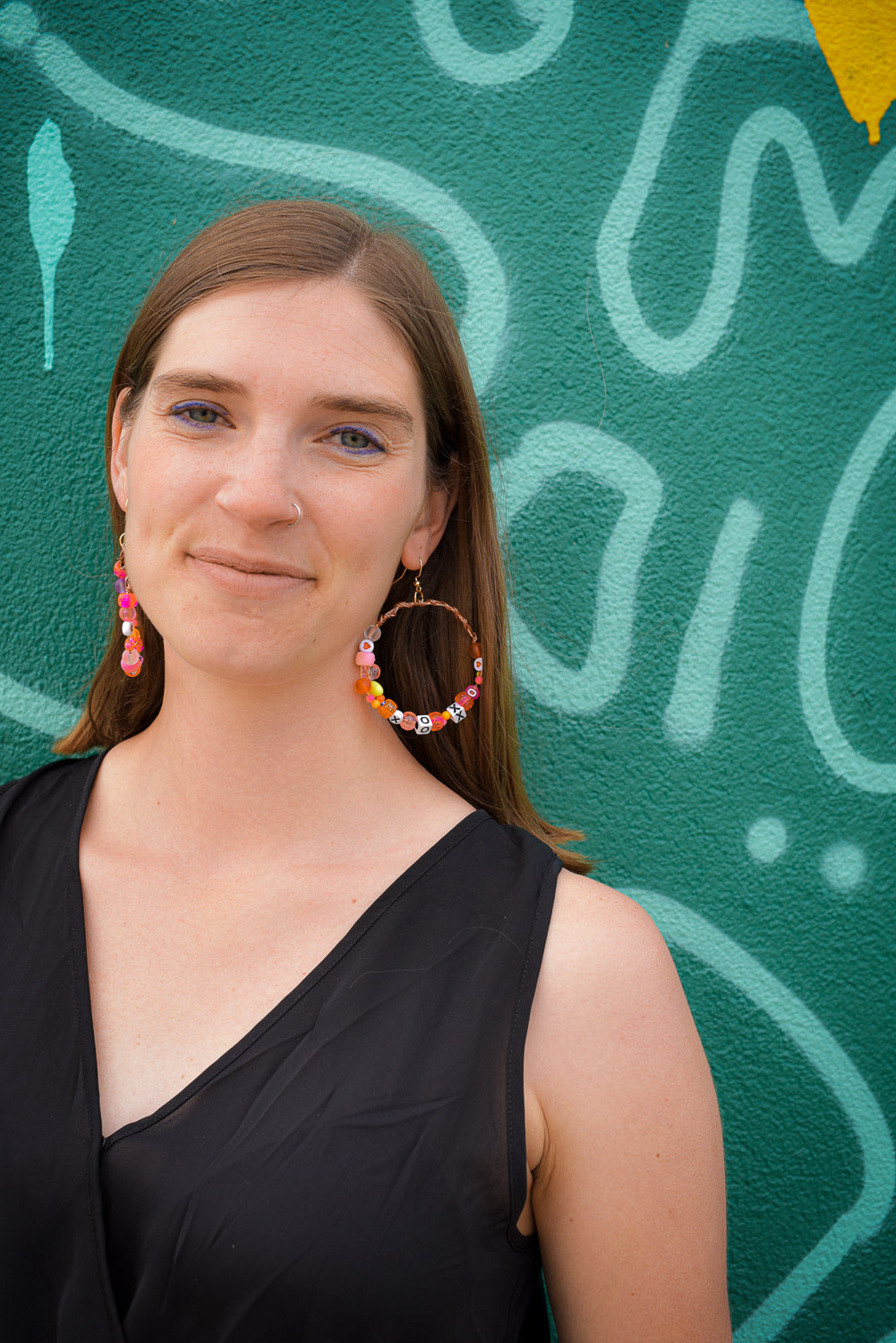 "XOXO" - Vintage Bead Hoop Earrings - by Constance Wilde