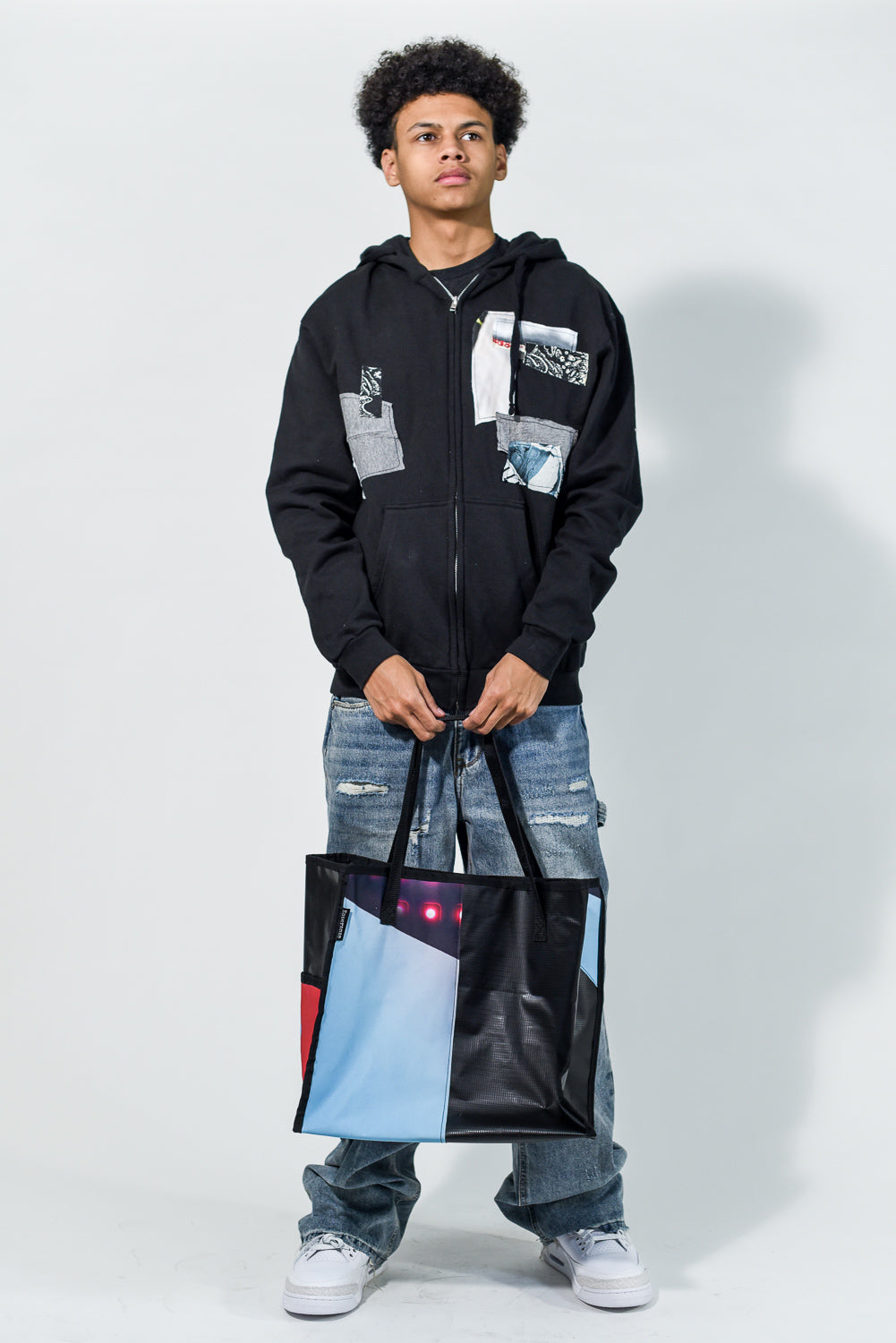 Unisex Modern Patchwork Hoodie - Constance Wilde