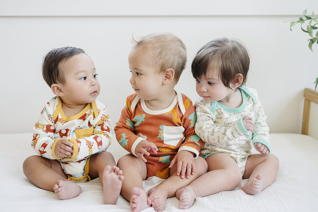 GOTS Certified Organic Cotton Long Sleeve Bodysuit - Aztec Pony