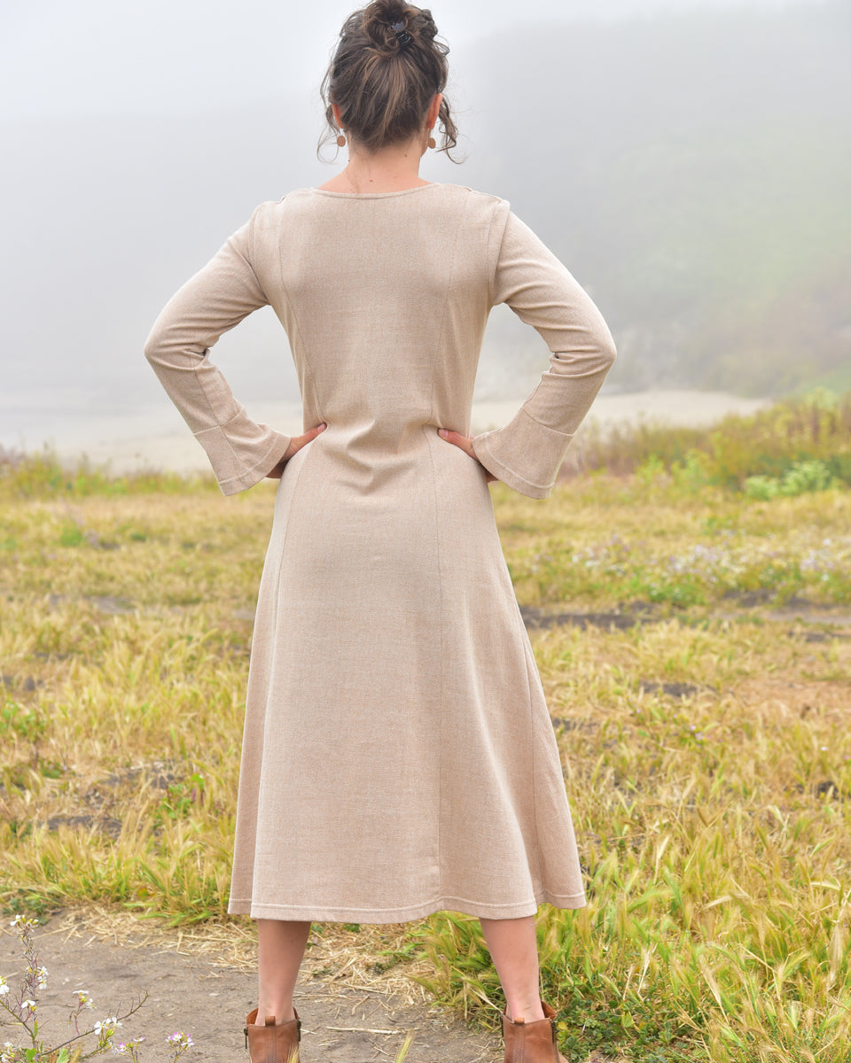 organic jacquard maxi dress