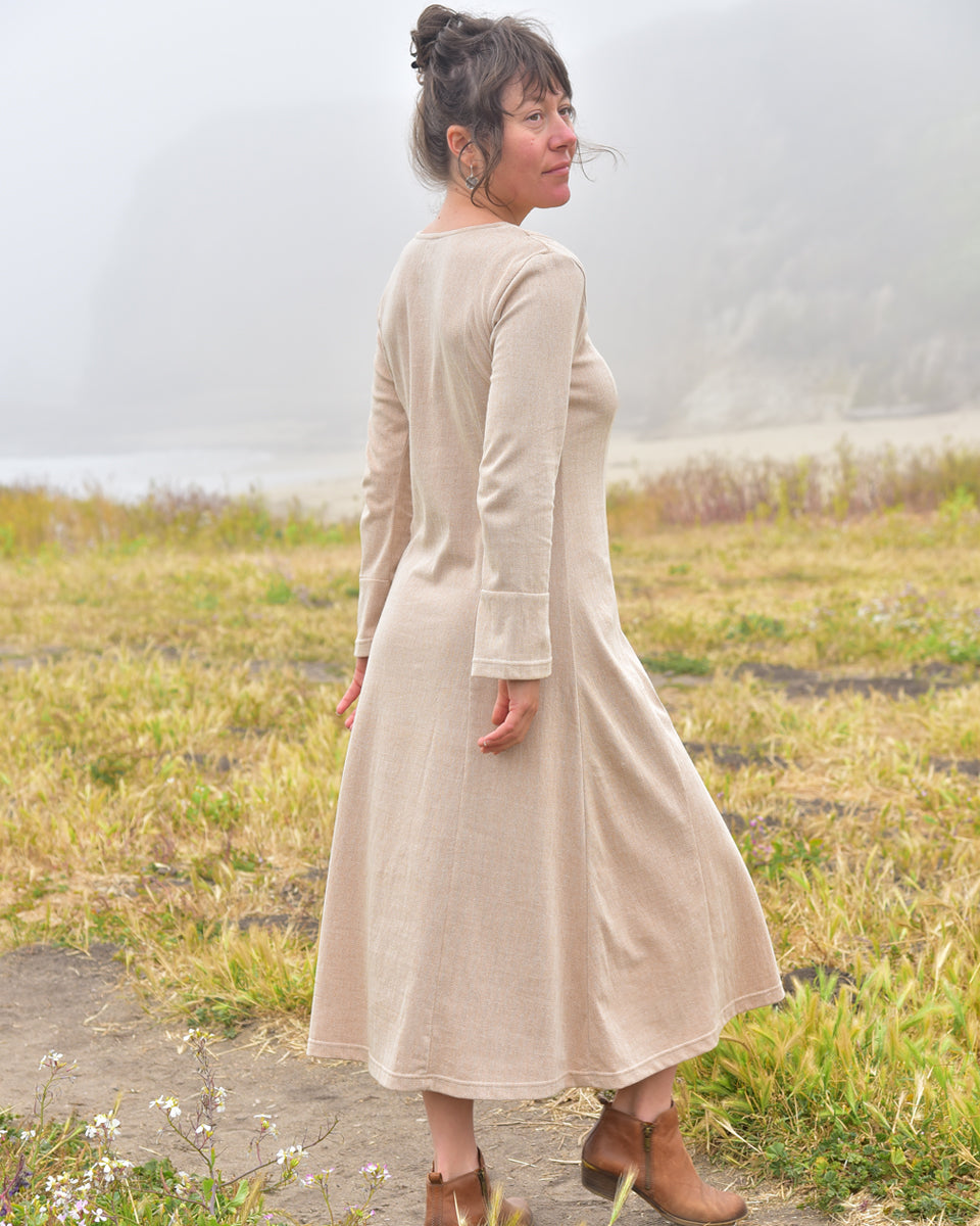 organic jacquard maxi dress