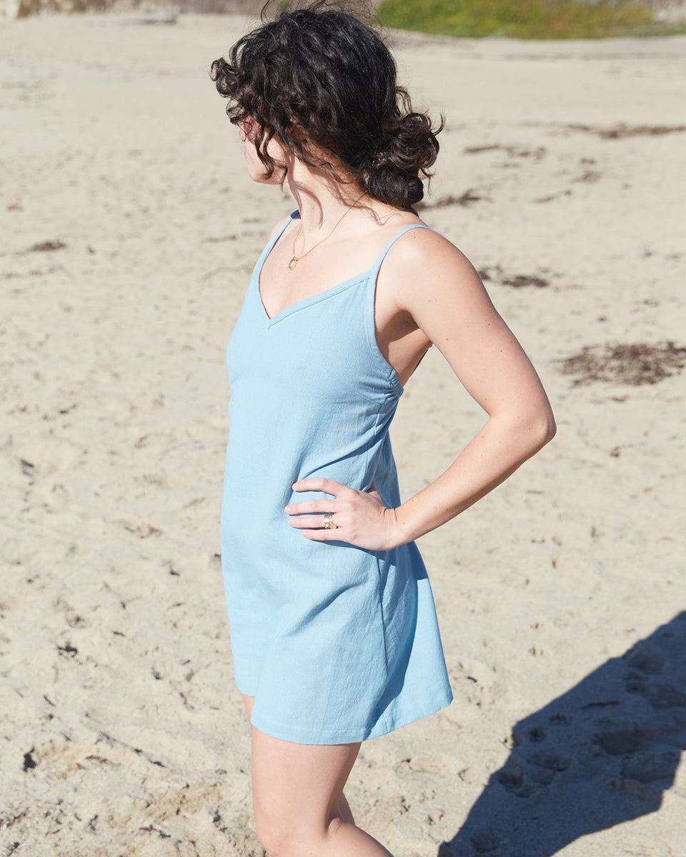 handwoven classic cotton mini dress