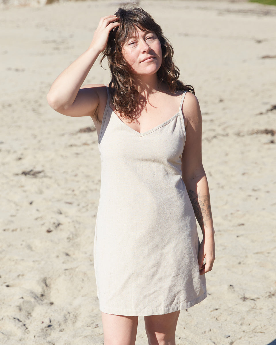 handwoven classic cotton mini dress