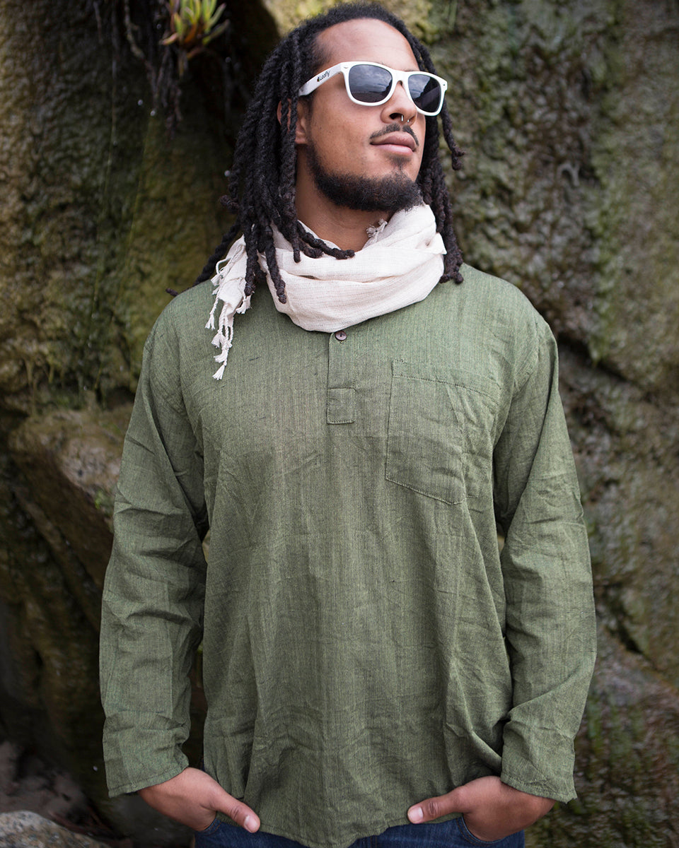 handwoven solid cotton kurta