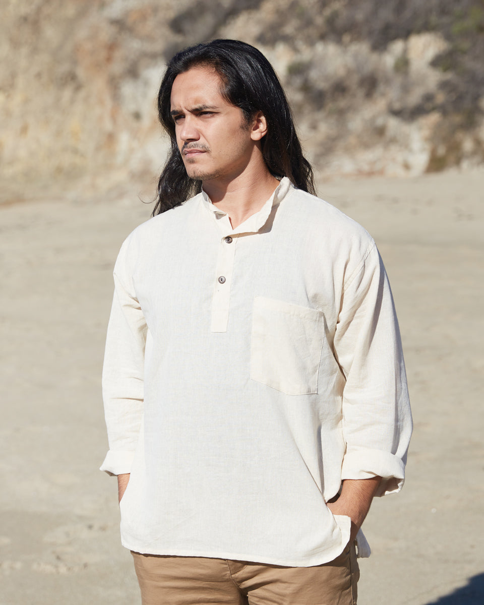 handwoven solid cotton kurta
