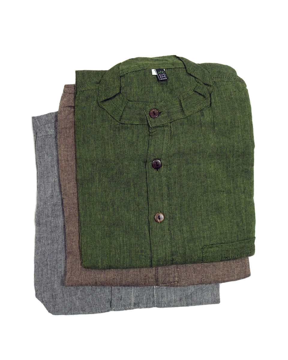 handwoven solid cotton kurta