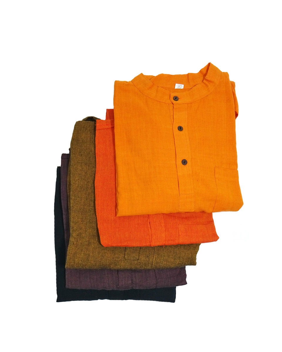 handwoven solid cotton kurta