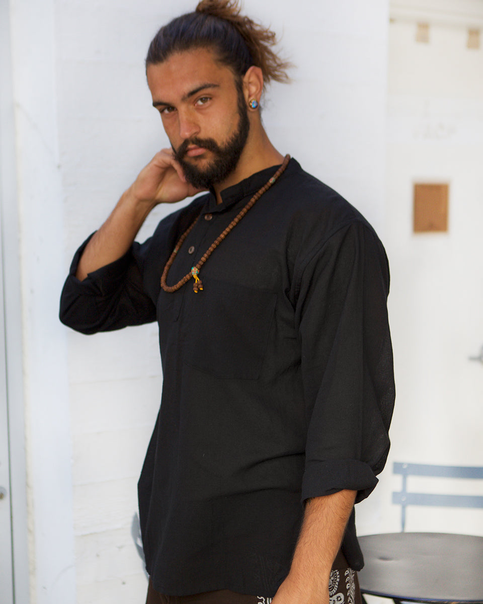 handwoven solid cotton kurta