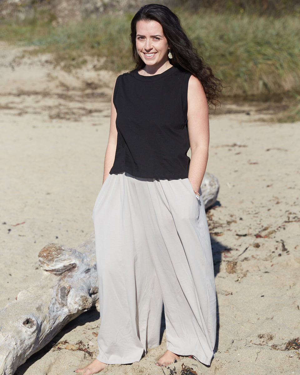 organic wide leg pants