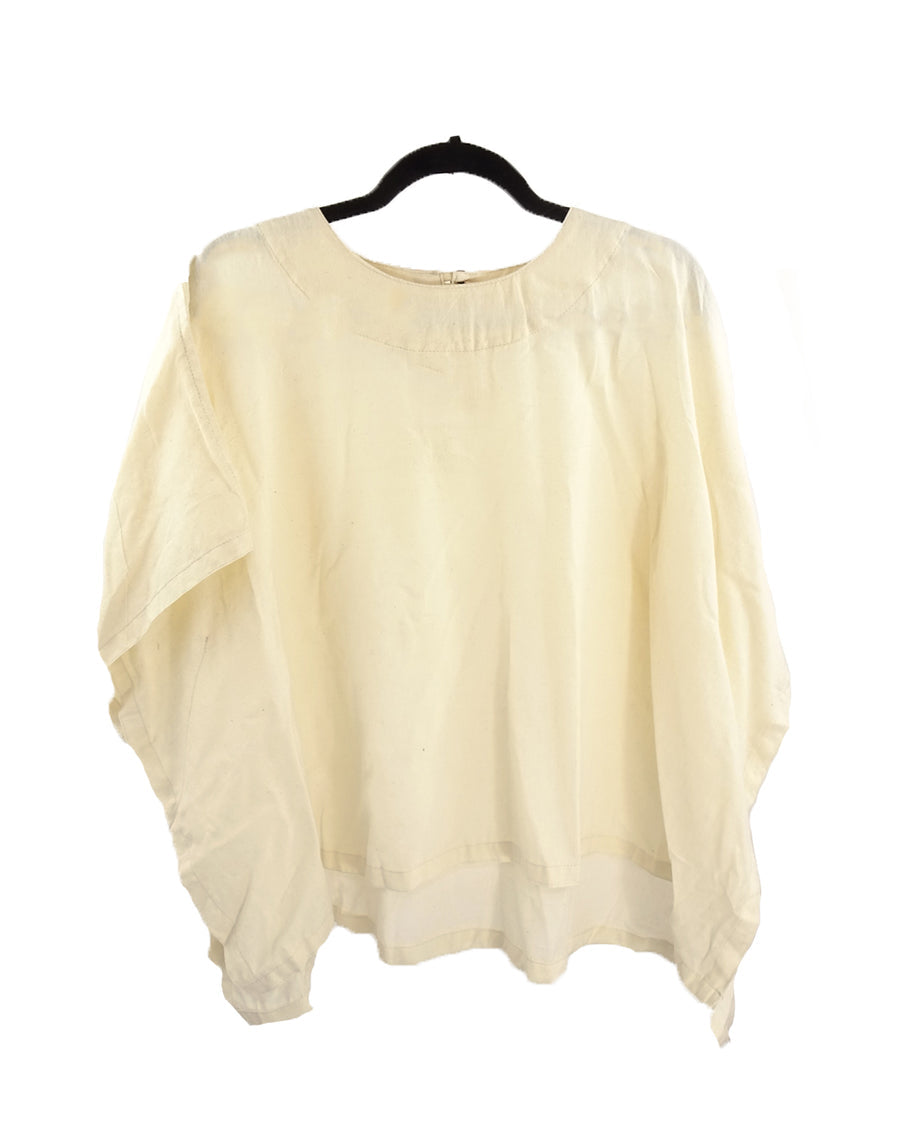 handwoven solid cotton boxy top