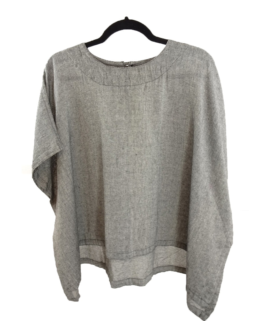 handwoven solid cotton boxy top