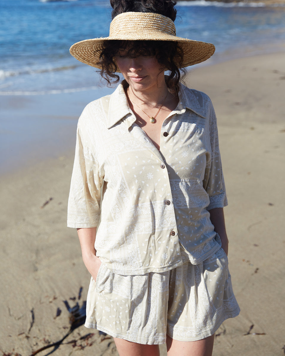 button down paisley shirt