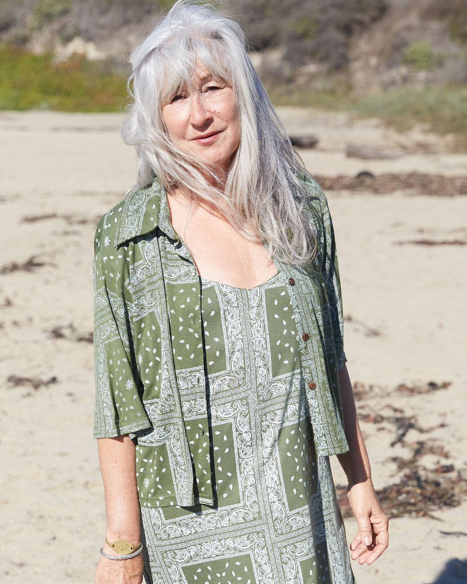 button down paisley shirt