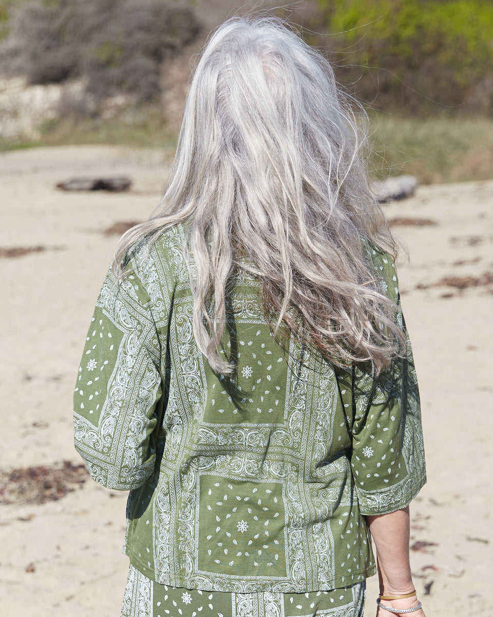 button down paisley shirt