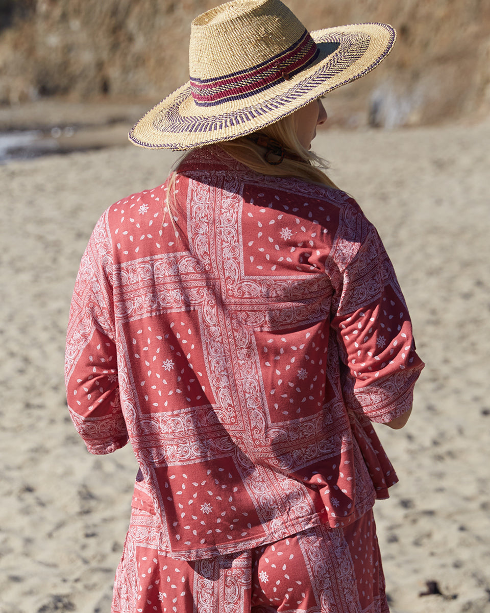 button down paisley shirt