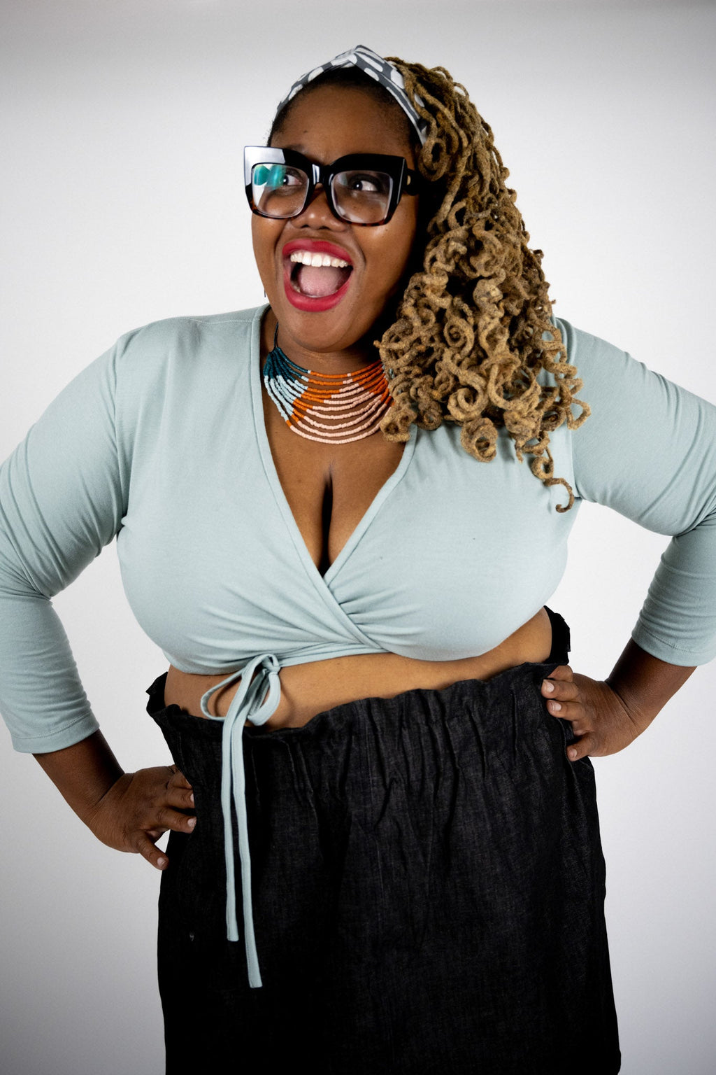 azonto recycled glass necklace