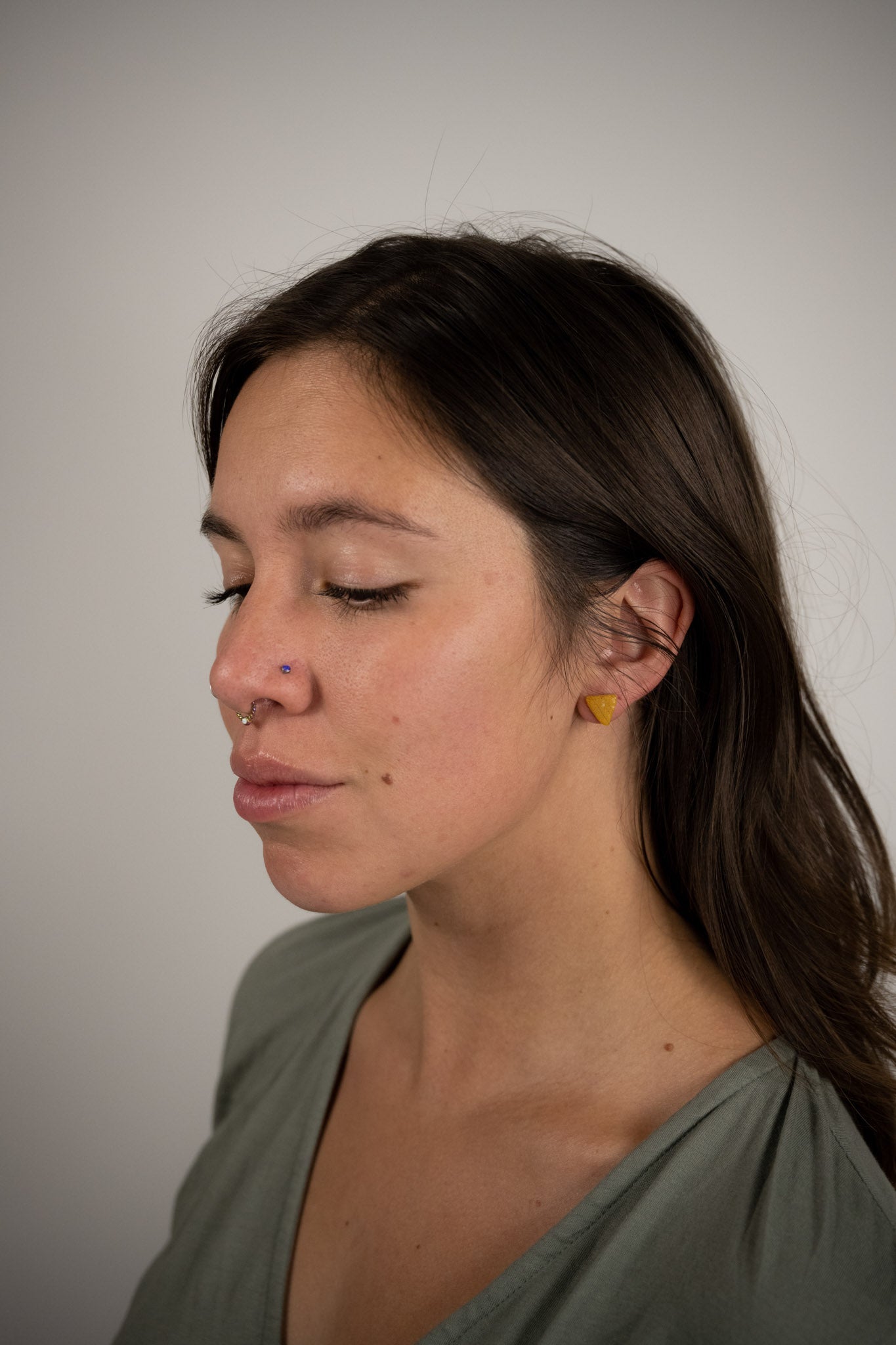 elements stud recycled glass earrings