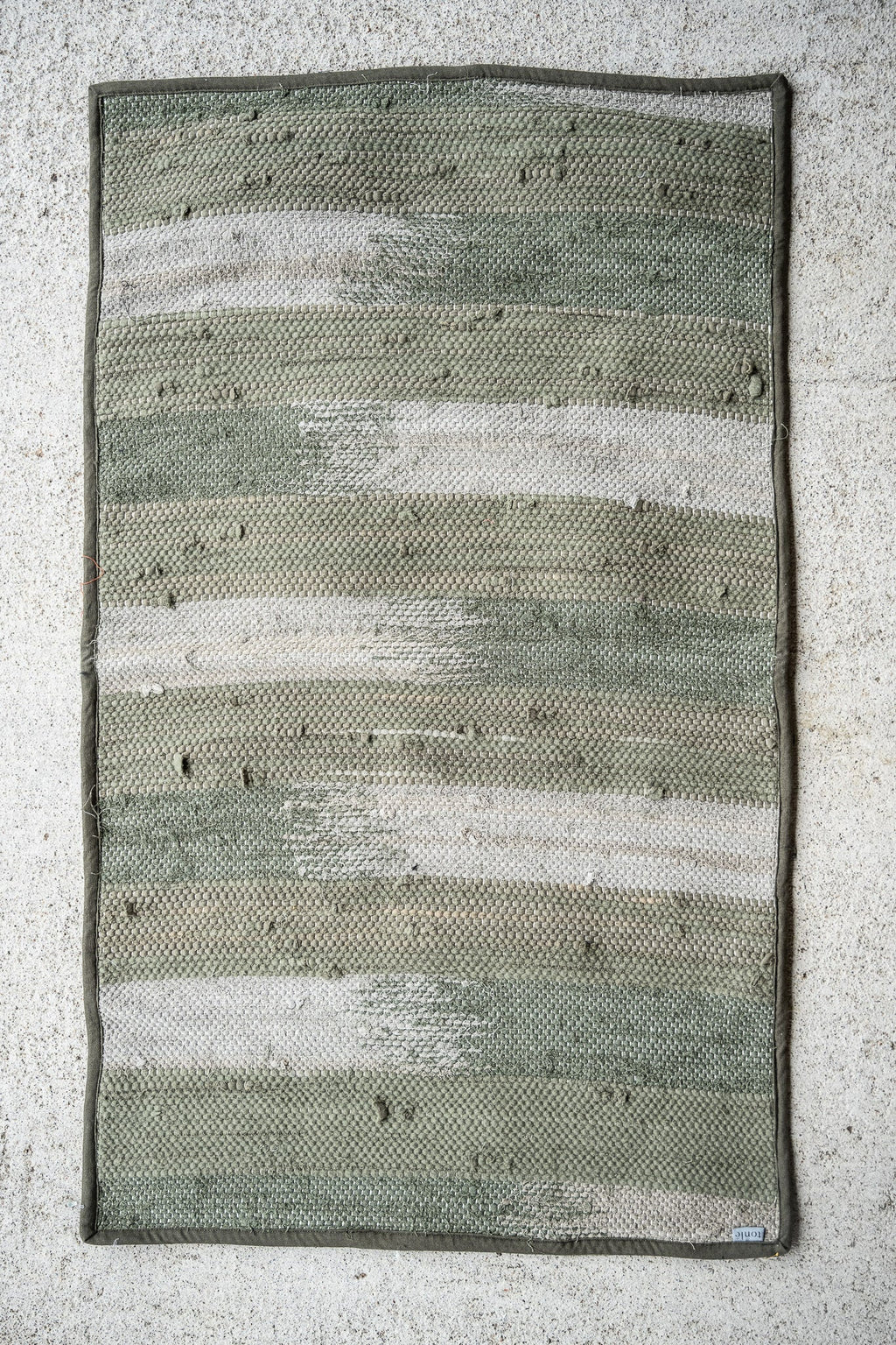 piseth handwoven rug - green tones
