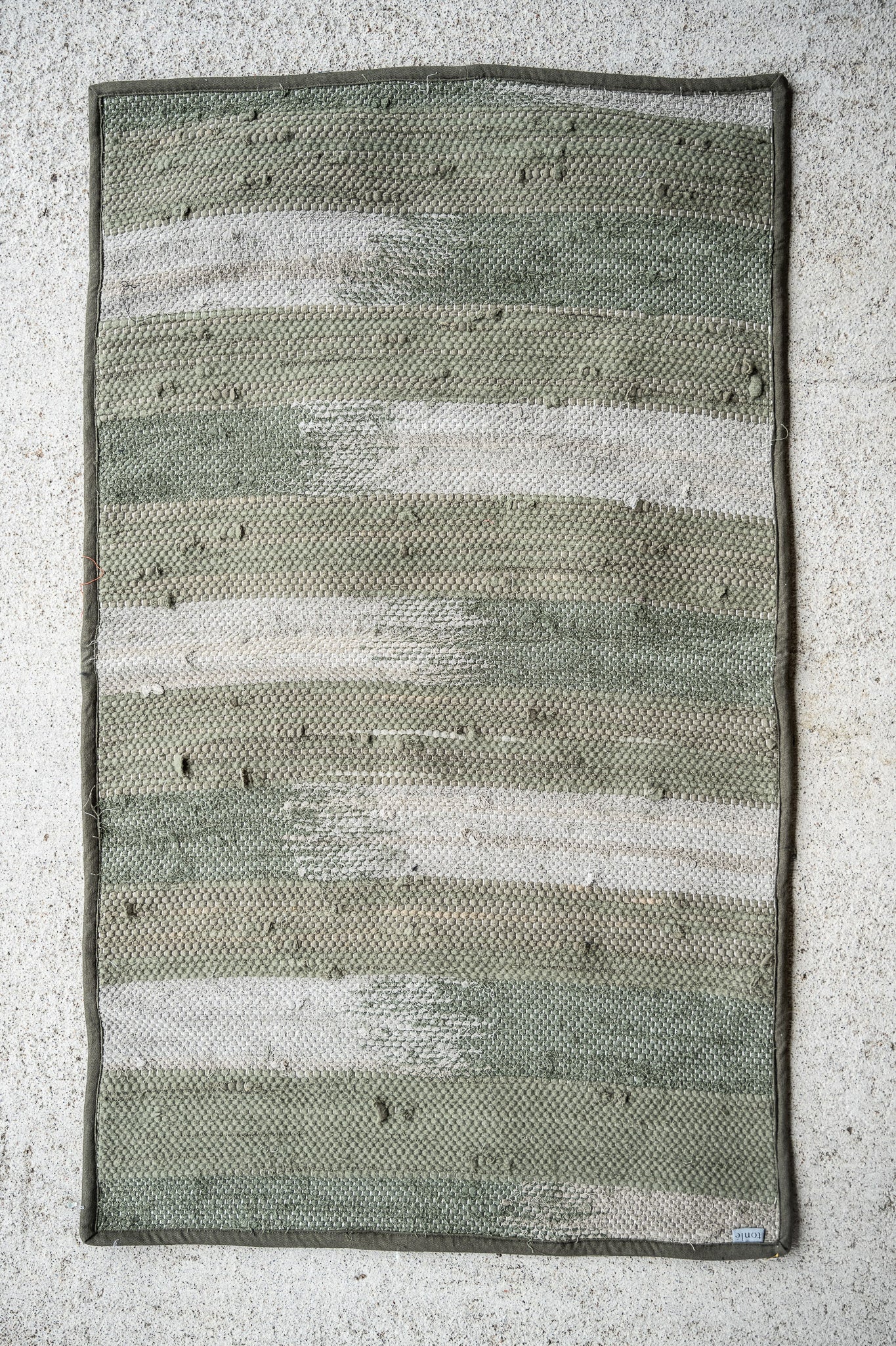 piseth handwoven rug - green tones