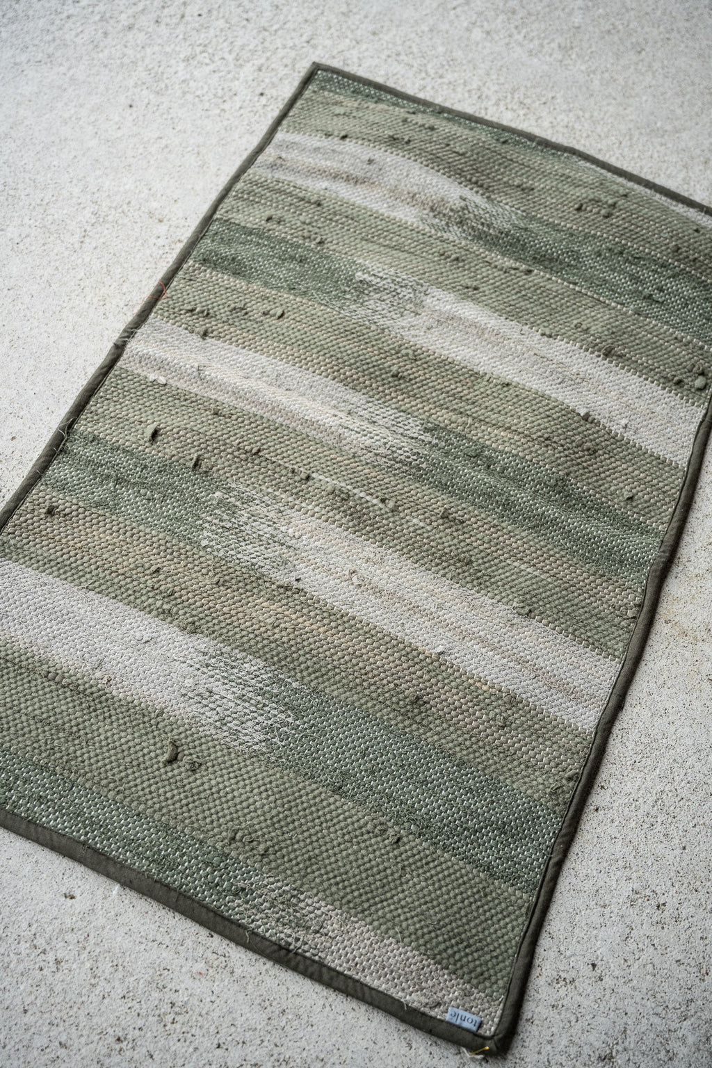 piseth handwoven rug - green tones
