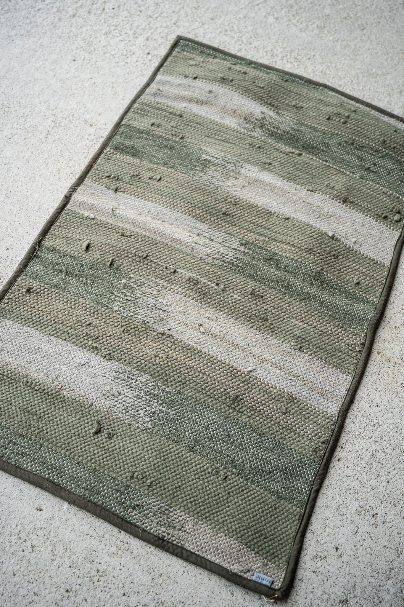 piseth handwoven rug - green tones