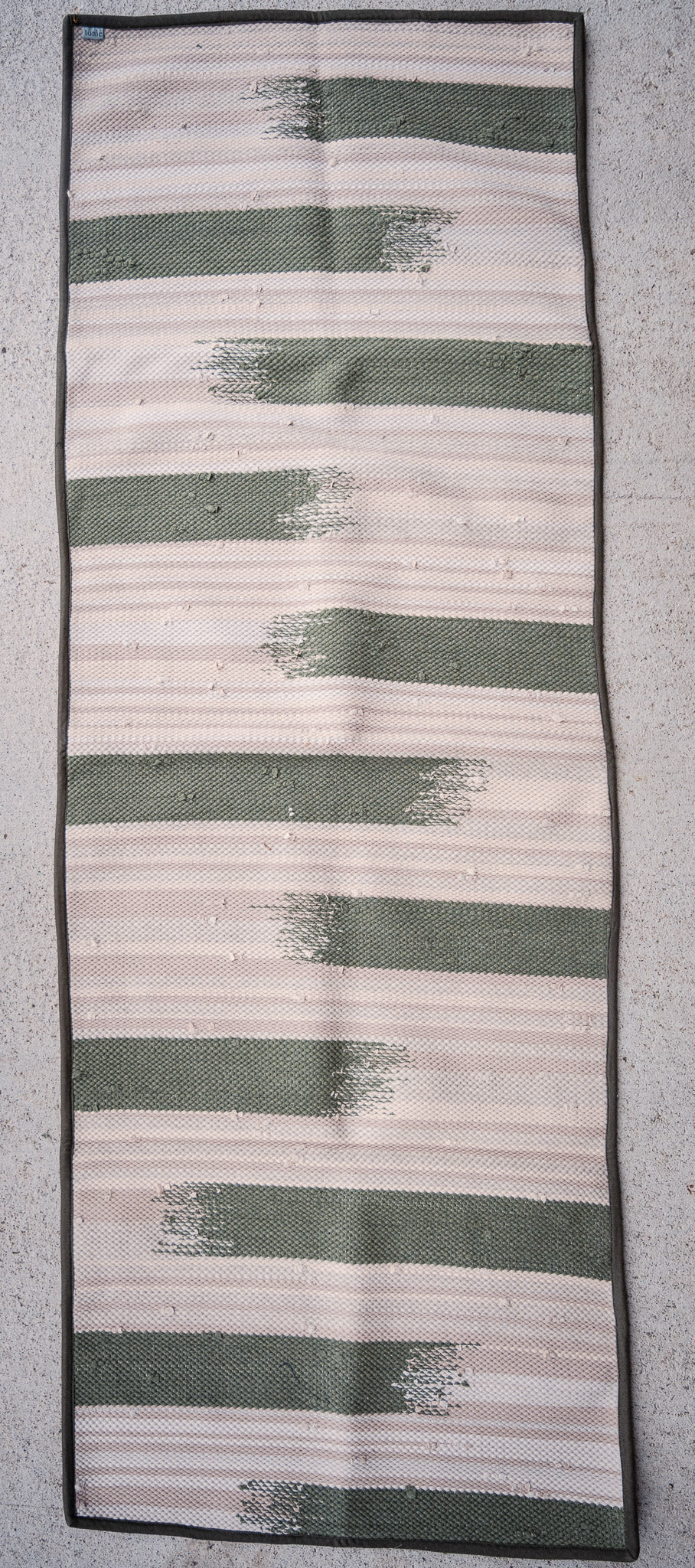 piseth handwoven rug - green tones