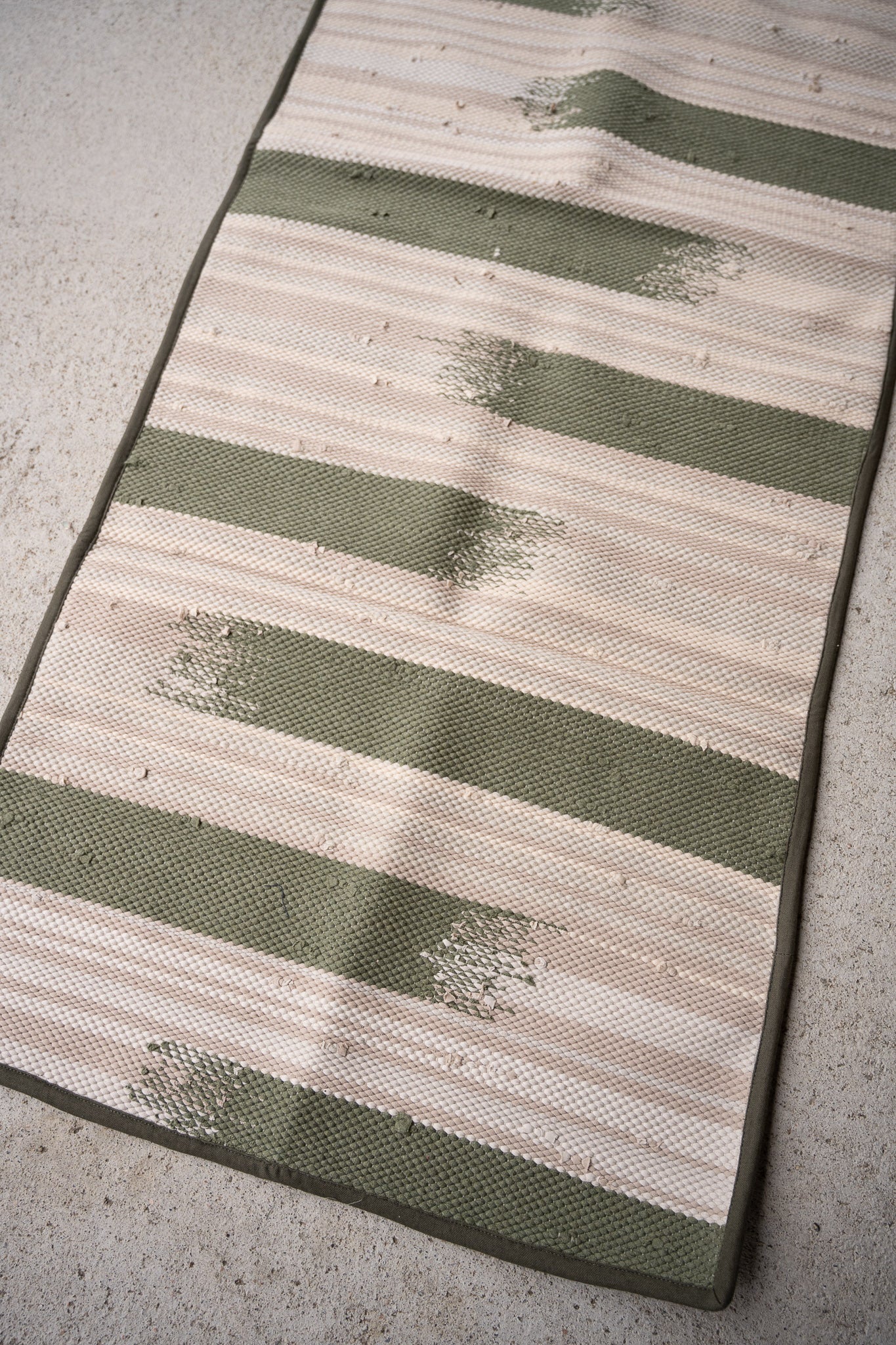 piseth handwoven rug - green tones