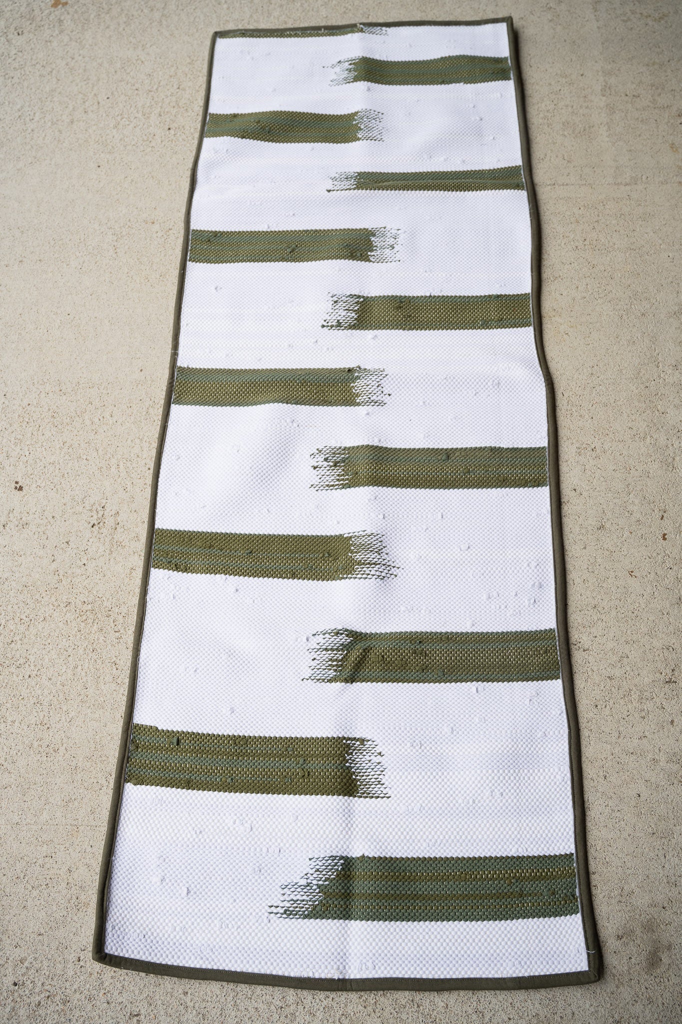piseth handwoven rug - green tones