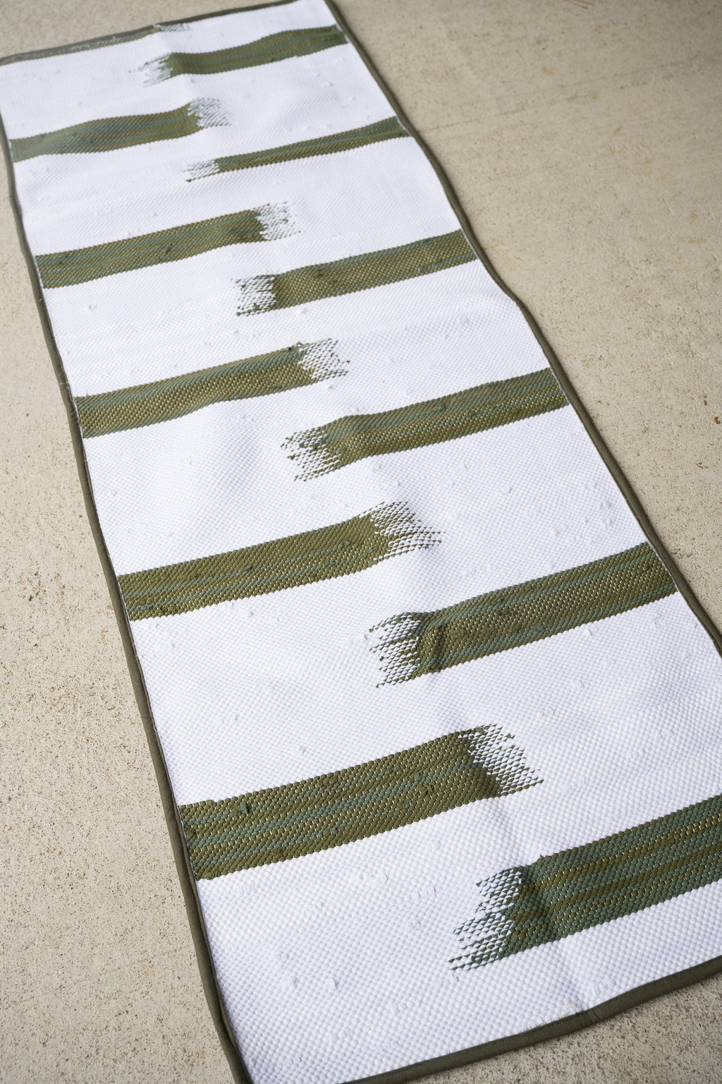 piseth handwoven rug - green tones
