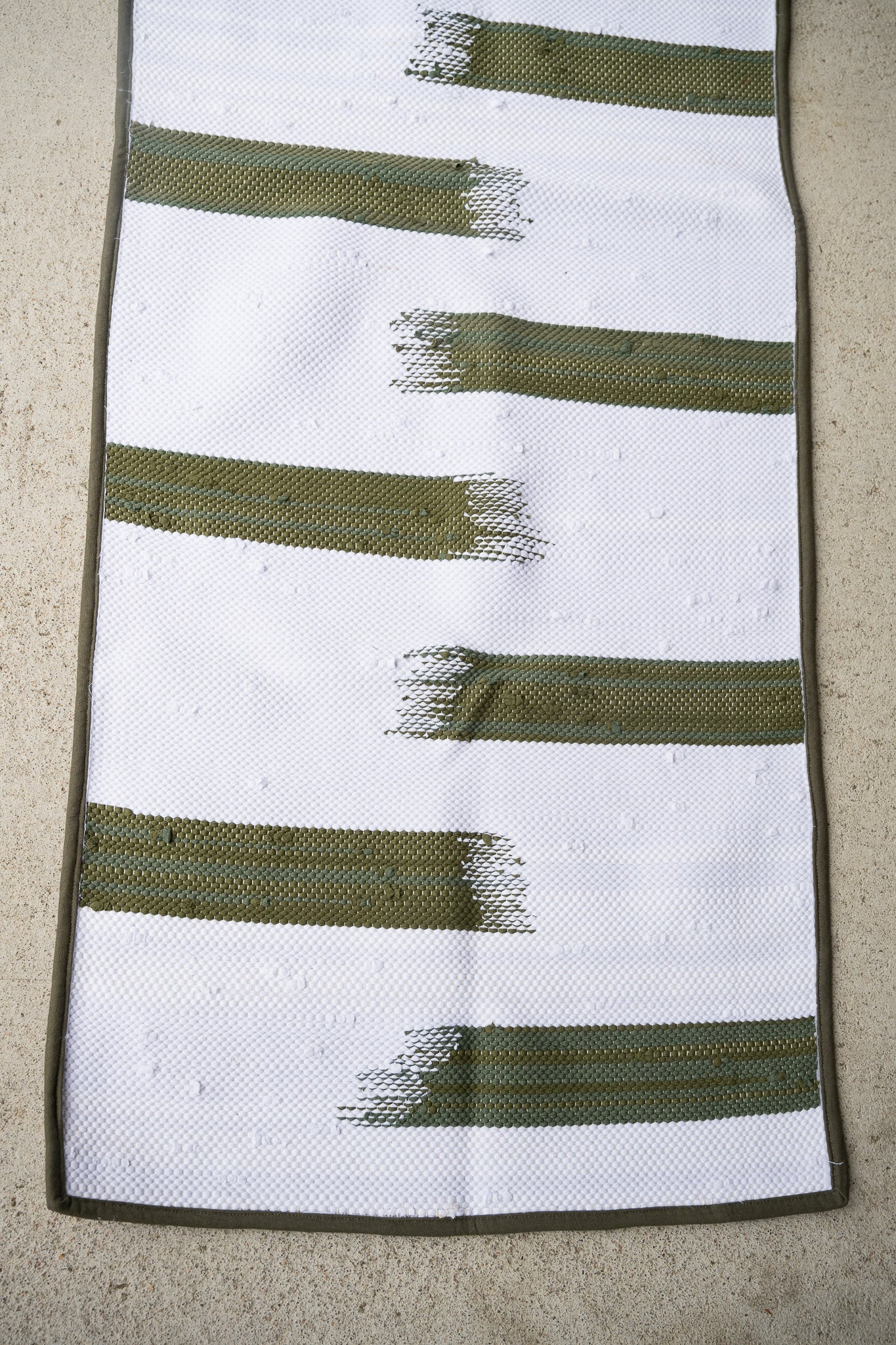 piseth handwoven rug - green tones